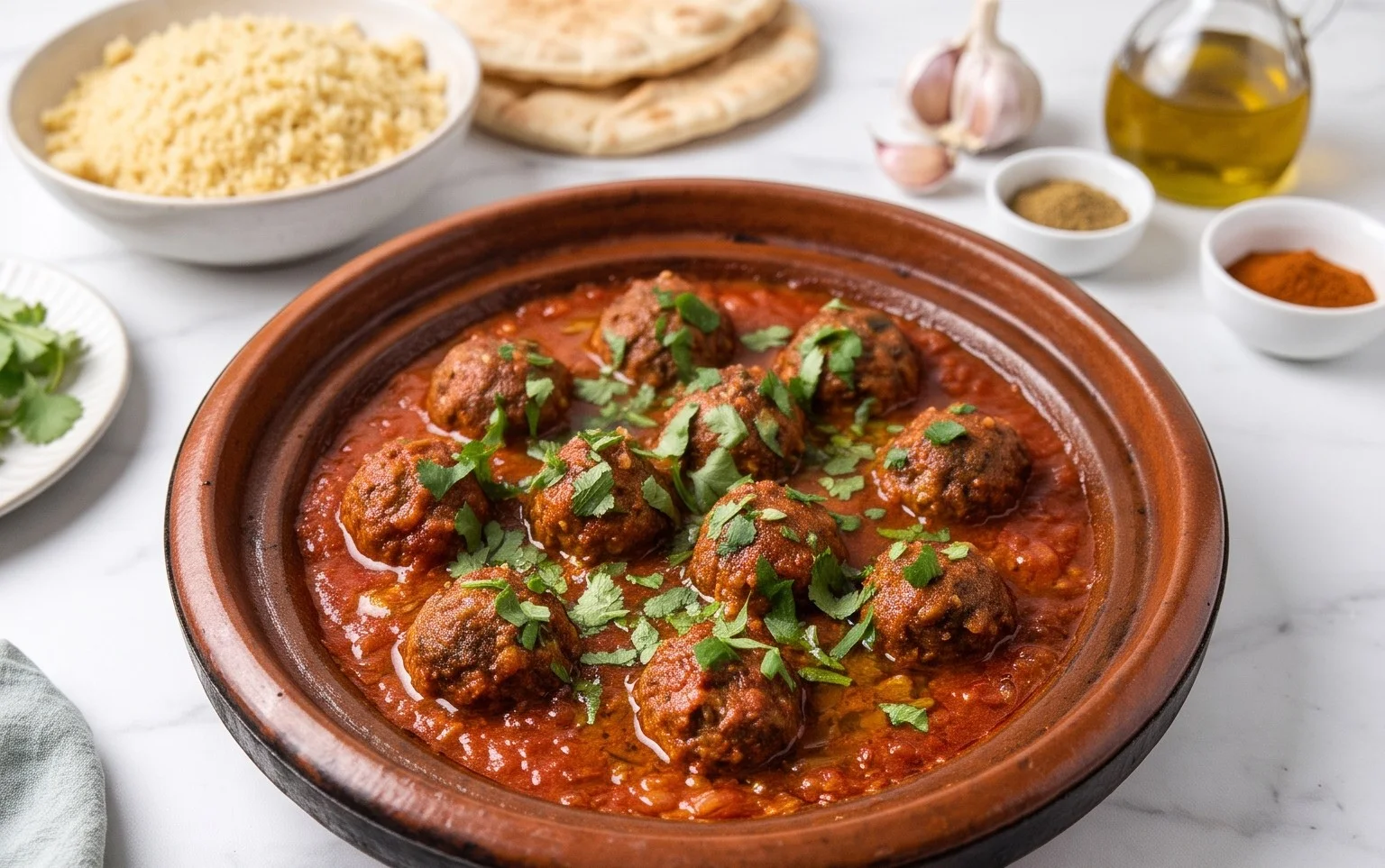 Marokkaanse Gehaktballetjes Tagine: Sappig & Kruidig