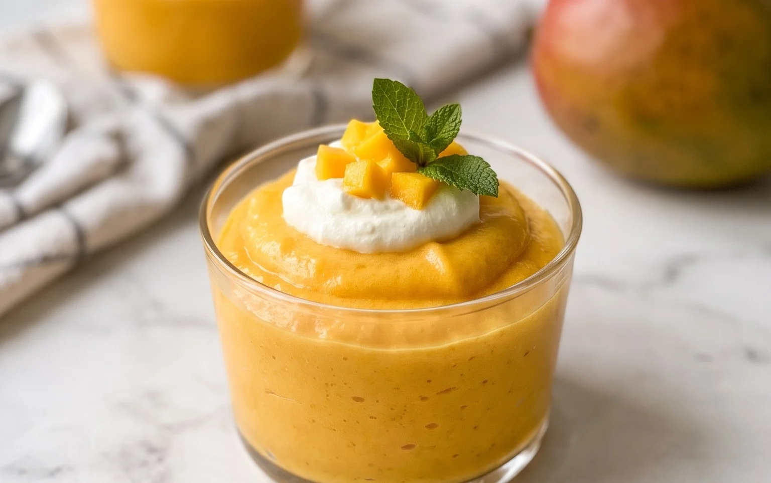 Romige Mango Mousse (Zonder Gelatine)