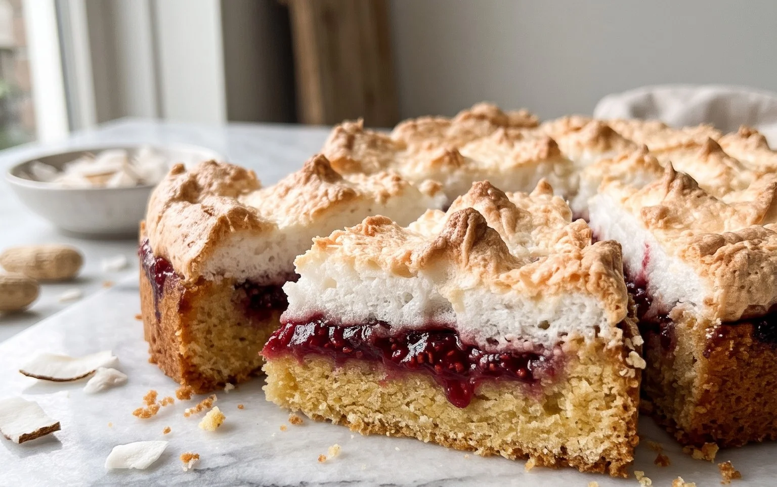 Louise Cake: Klassieke Boterkoek met Meringue en Kokos