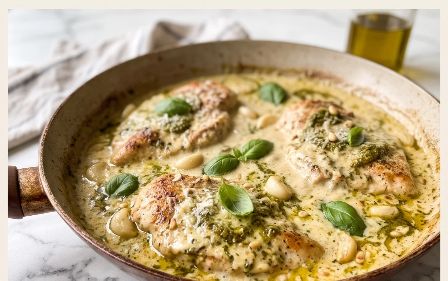 Romige Knoflook Pesto Kip: Snel en Lekker